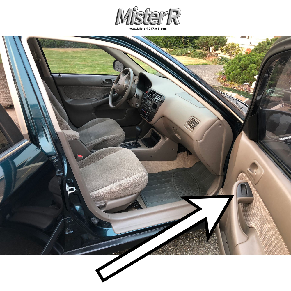 Honda Civic - Power Window Switch Trim/Bezel - Front/Rear - Right/Passenger - #83543-S04-900ZB