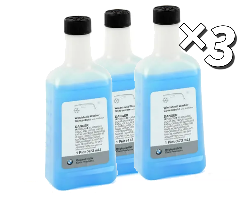 BMW Windshield Washer Fluid Concentrate ×3 - Genuine OE 473mL - #83192221702