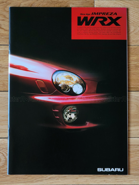 Subaru Impreza WRX - Original "Bug Eye" STi 2000 2001 2002 JDM Dealer Sales Brochure/Catalog