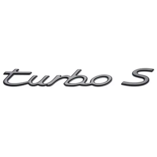 Porsche 993 - Turbo S Script Emblem - Titanium - Genuine OE - #99355998200