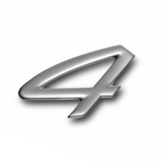 Porsche 996 Carrera 4 Emblem - Satin Aluminum - 911 AWD - #996559241024PU