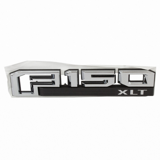 Ford F-150 XLT Left/Driver Fender Emblem - Chrome - Genuine OE - #FL3Z16720D