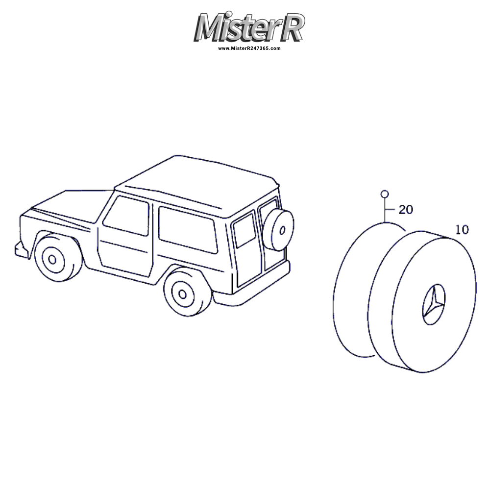 Mercedes-Benz W460/W461 - Spare Wheel/Tire Cover - Used OE - G-Wagon Geländewagen