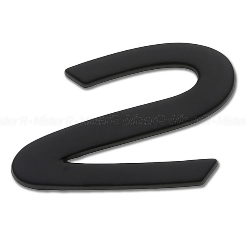 Porsche 964 "2" Emblem - Black - 911 Carrera 2 - RS - Turbo - #9645592410170C