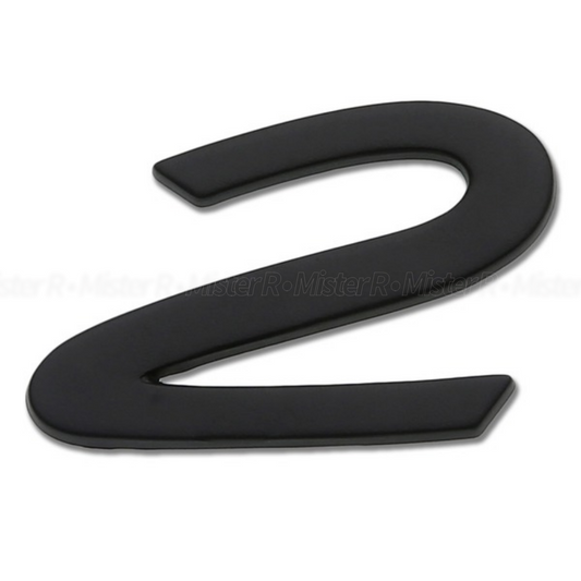 Porsche 964 "2" Emblem - Black - 911 Carrera 2 - RS - Turbo - #9645592410170C