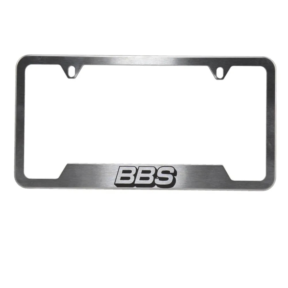 BBS Brushed Stainless Steel License Plate Frame - BBS Wheels USA