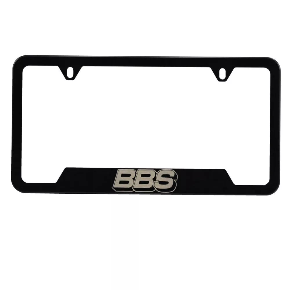 BBS Black Stainless Steel License Plate Frame - BBS Wheels USA