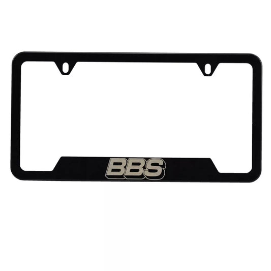 BBS Black Stainless Steel License Plate Frame - BBS Wheels USA