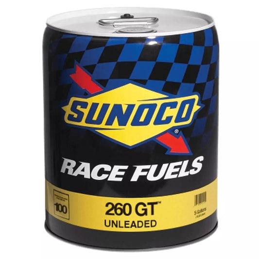 Sunoco 260 GT - 100 Octane Unleaded Racing Fuel - 5 Gallon Gas Can/Pail