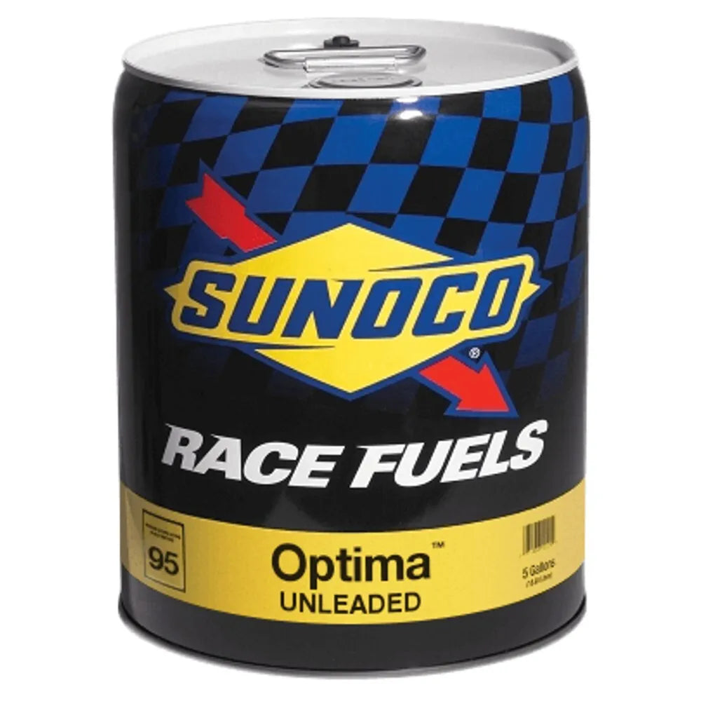 Sunoco Optima - 95 Octane Unleaded Racing Fuel - 5 Gallon Gas Can/Pail