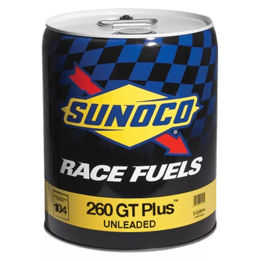 Sunoco 260 GT Plus - 104 Octane Unleaded Racing Fuel - 5 Gallon Gas Can/Pail