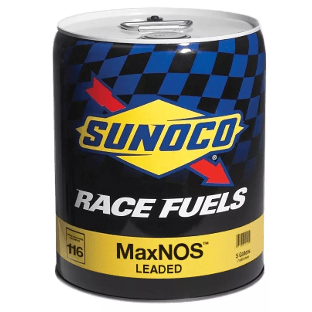 Sunoco MaxNOS - 116 Octane Leaded Racing Fuel - 5 Gallon Gas Can/Pail