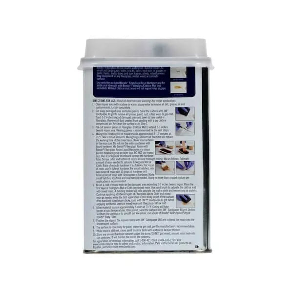 Bondo - 1 Quart All-Purpose Fiberglass Resin - 28.8 fl oz - 3M #20122