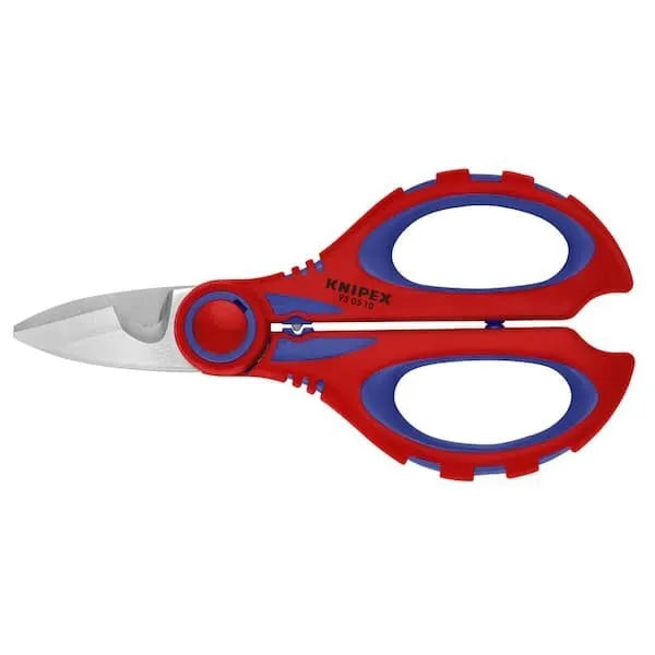 KNIPEX Electrician Shears w/ Crimp Area & Belt Clip/Sheath - #95 05 10 SBA